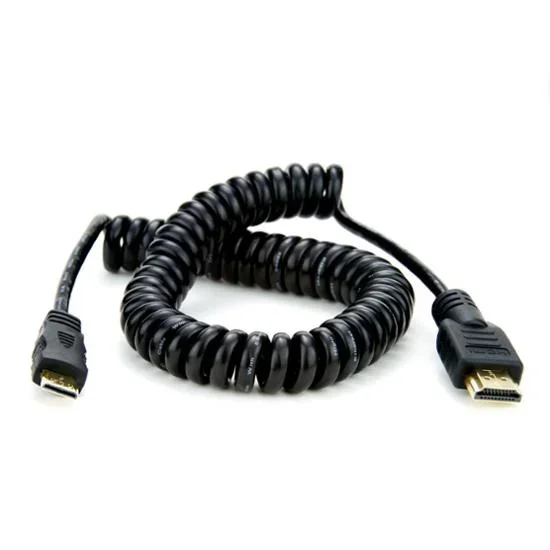 Atomos Mini HDMI auf HDMI Spiralkabel, 50-65 cm