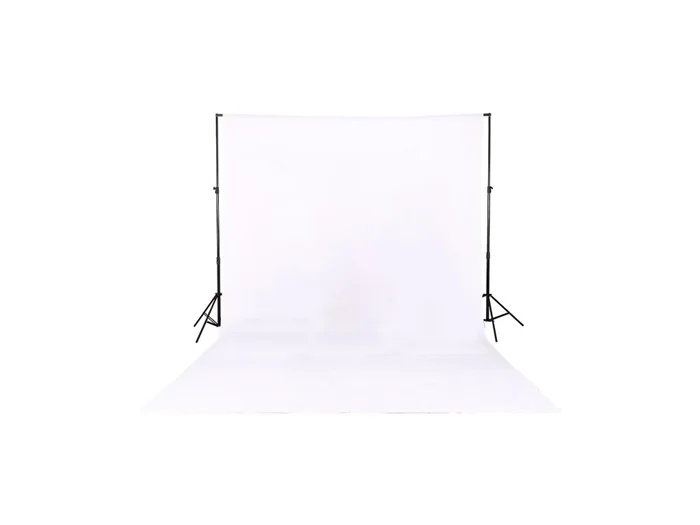 (AUSGEPACKT) Fotoleinwand 100% Baumwolle 3x4m (weiß) Fotohintergrund