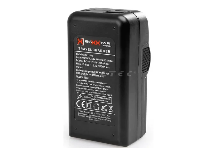 Baxxtar RAZER 600 II Ladegerät f. Panasonic BLF19