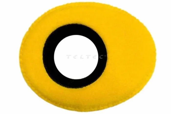 Bluestar Augenleder aus Fleece, oval / groß / Gelb