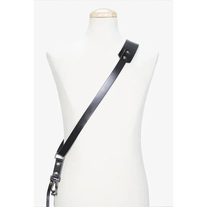 Bronkey Berlin #601 Black Sling Leder Kameragurt Large