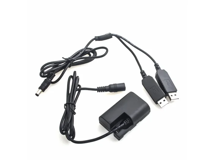 Canon LP-E6 Dummy-Akku mit Dual-USB-Anschluss