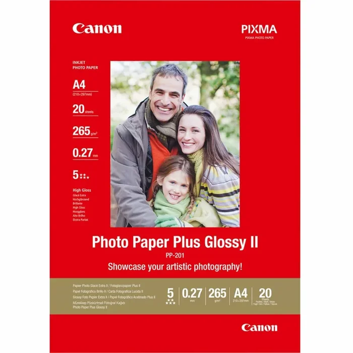 Canon PP-201 Fotoglanzpapier Plus II A4 20 Blatt 265g/m²