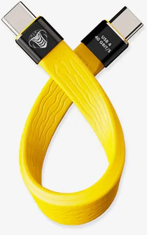 CobraTether USB-C an USB-C 4 FlexPro 40Gbit 14cm gelb
