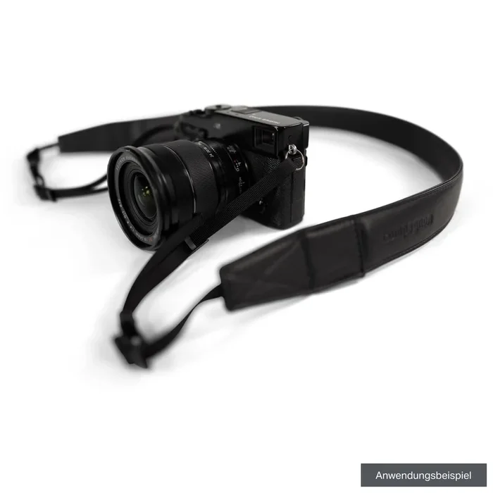compagnon Breiter Kameragurt „the bold strap“ schwarz