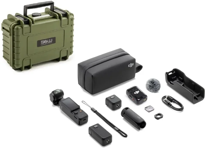 DJI Osmo Pocket 3 Creator Combo + B&W Case Braun/Grün