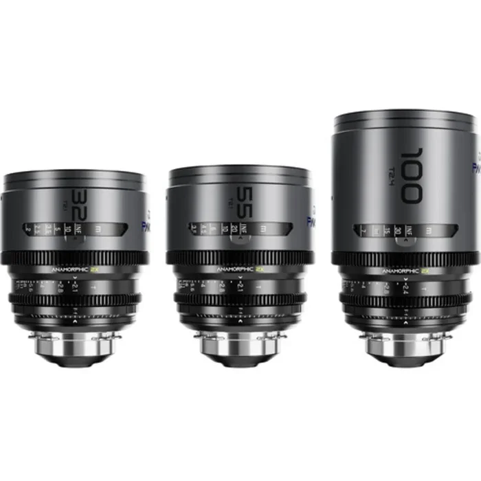DZOFILM PAVO 2X ANAMORPHIC 3-Lens Kit 32/55mm T2.1 und 100mm T2.4 für PL/EF-Mount
