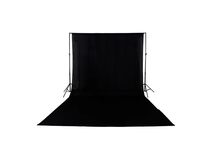 Fotoleinwand 100 % Baumwolle 2x3m (schwarz) Fotohintergrund