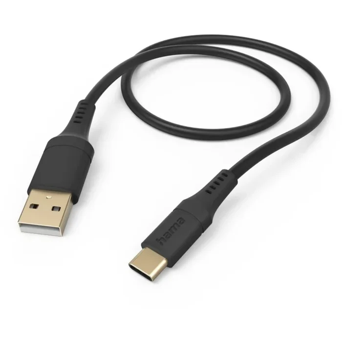 Hama Ladekabel „Flexible“ USB-A-USB-C 1,5m Schwarz