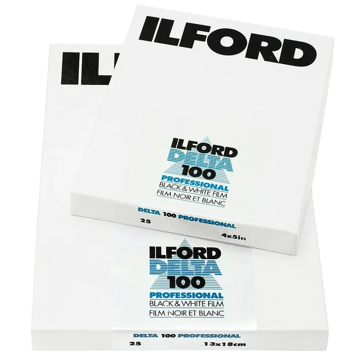 ILFORD Delta 100 10,2×12,7 CM (4×5 INCH) / 25 Blatt