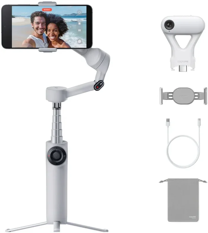 INSTA360 Flow 2 AI Tracker Bundle Stone Gray