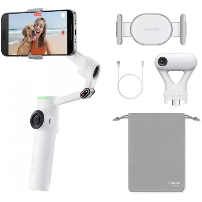 Insta360 Flow 2 Pro AI Tracker Bundle summit white