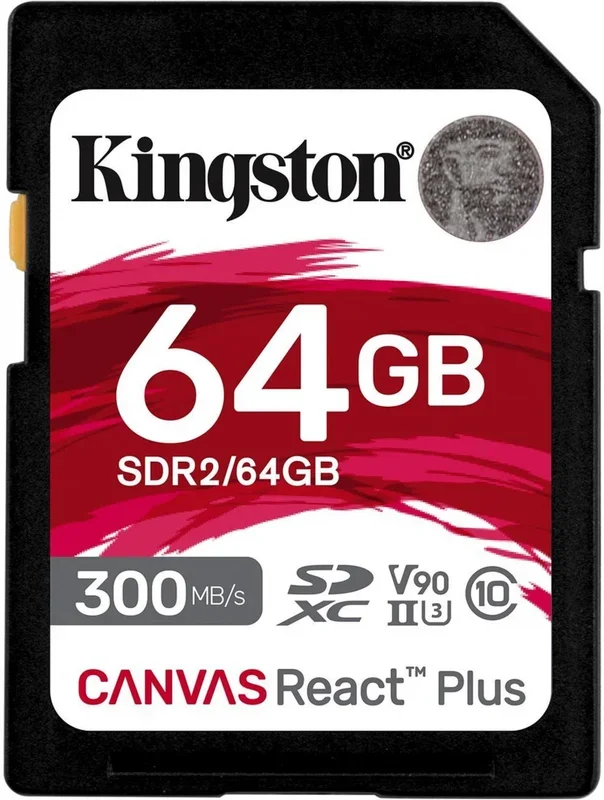 Kingston SDXC Canvas React Plus 64GB 300MB/s V90 UHS II