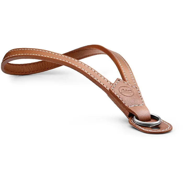 Leica Handschlaufe mit Schutzlaschen Leder Cognac