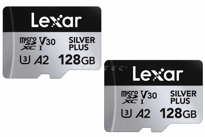 Lexar microSDXC Silver Plus UHS-1 128GB V30 R205/W100MB/s – 2PACK