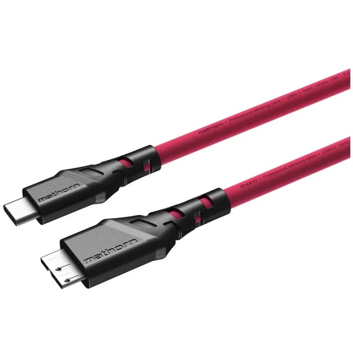 Mathorn USB C auf Micro B-Kabel 2m Magenta