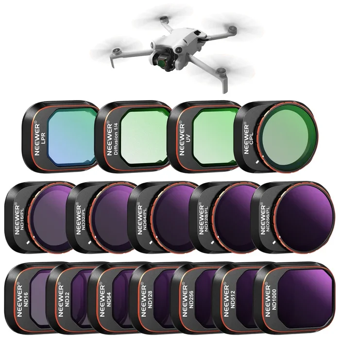 NEEWER 16er Pack ND & CPL & Effekt Filter Set kompatibel mit DJI Mini 4 Pro