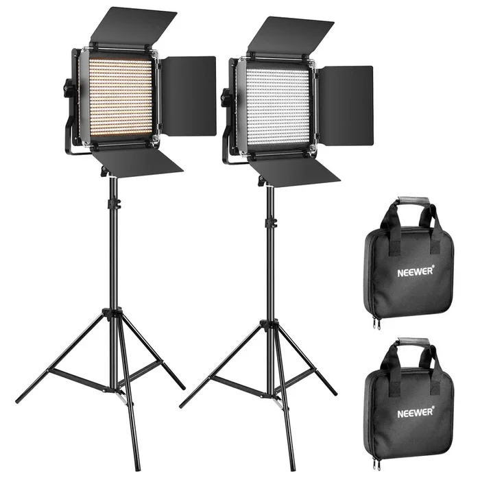 NEEWER 2er Pack NL660 Bi-Color 660 LED Videolicht mit Ständer