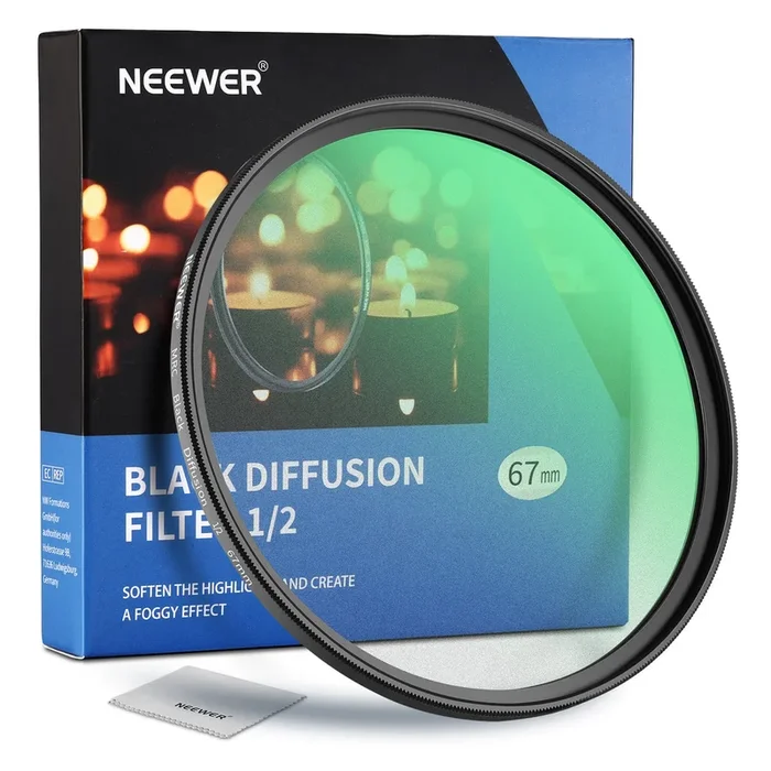 NEEWER Black Diffusion 1/2 Cinematischer Schwarze-Diffusion Effekt-Filter