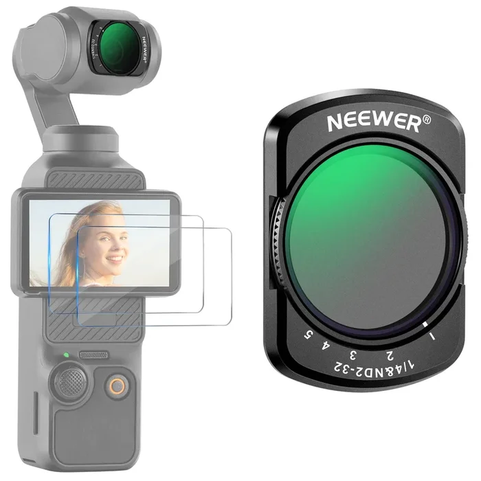 NEEWER FL-83 Variabler ND2-32 & 1/4 Black Diffusion Filter für DJI Osmo Pocket 3