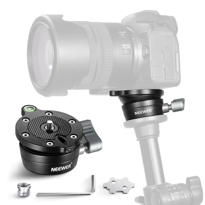NEEWER GM11 Nivellier Einstellplatte mit 1/4″ zu 3/8″ Befestigungsschraube