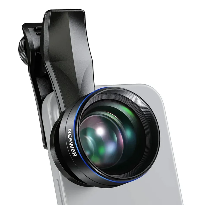 NEEWER LS-41 PRO 60mm Teleobjektiv Lens mit 17mm Gewinde-Handyobjektivclip & 67mm Filter-Adapter