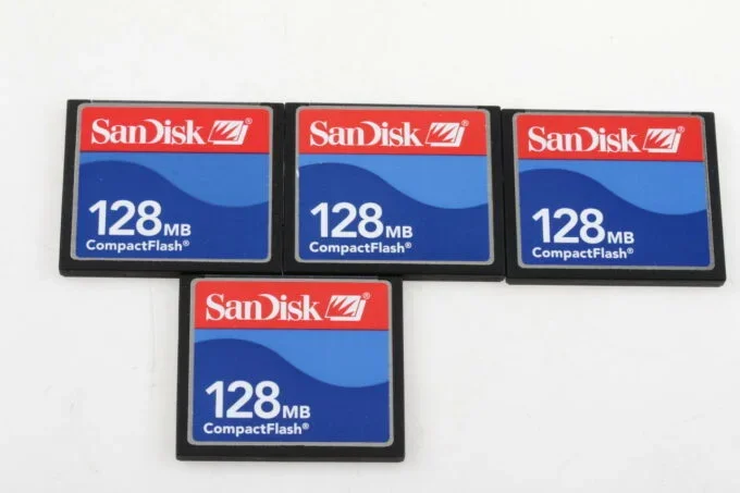 Sandisk CF Karten 128MB – 4Stück