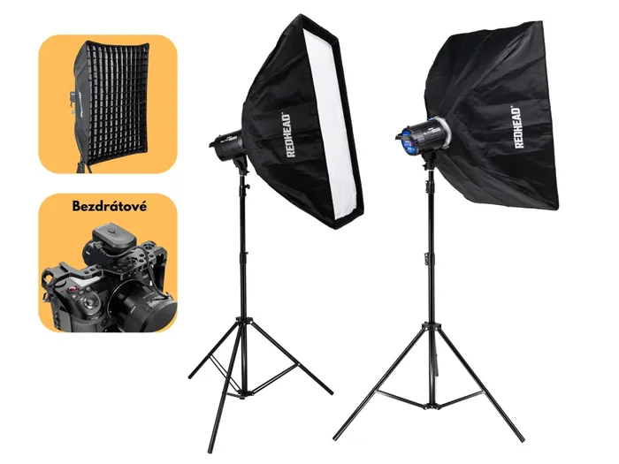 Set mit zwei 400W Blitzen Redhead BLITZ M400 Studio-Blitzleuchte