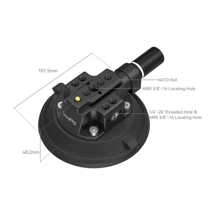 SmallRig 4122B 4″ Saugnapf-Kamerahalterung