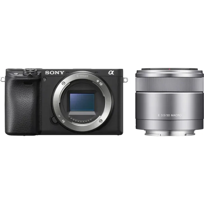Sony Alpha 6400A mit E 30mm F3.5 Makro silber