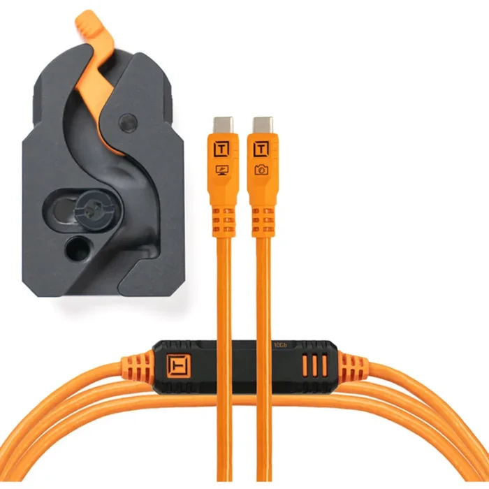 Tether Tools LeverLock mit USB-C Kabel 4,6m 10Gbps orange
