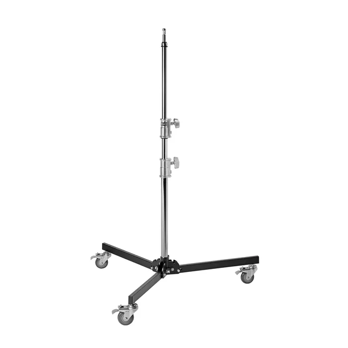 Tether Tools Rock Solid Low Boy Roller Leuchtenstativ mit Rollen, Einstellhöhe 0,95 m – 1,8 m, Tragl