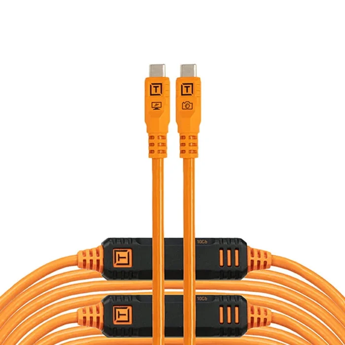 Tether Tools TetherPro Optima 10G Datenkabel USB-C an USB-C – 9,4 m (Orange)