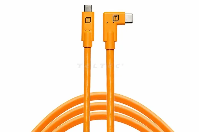 Tether Tools TetherPro USB-C auf USB-C rechter Winkel orange