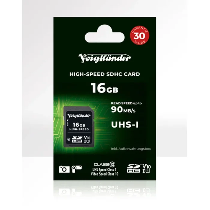Voigtländer 16GB High-Speed SDHC Class 10 UHS-I V10
