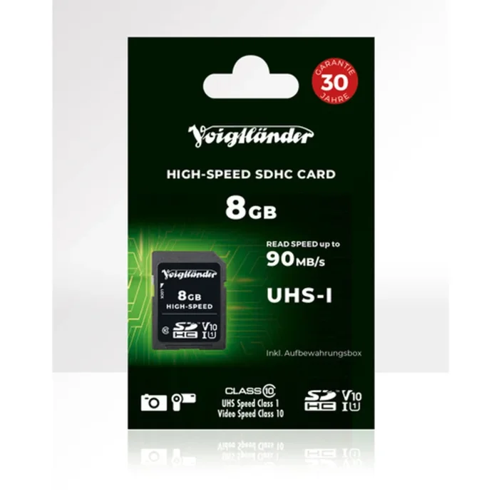Voigtländer 8GB High-Speed SDHC Class 10 UHS-I V10